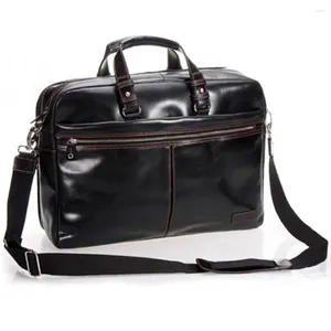 Кошельки роскошные подлинные кожаные мужские портфель Business Bag Male 15,6 