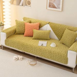 Chair Covers Thicken Warm Sofa Non-slip Short Plush Winter Sofas Cushion Slipcovers Solid Color Universal Couch Towels For Living Room