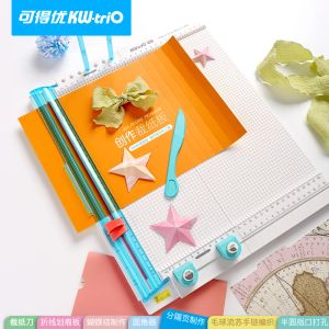 Punch KWtrio 2023 Portable Paper Cutter Scoreboard Craft Paper Cut Folding Scraper Cutting Gift Box Envelope Scrapbooking Craft Tools