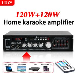 Förstärkare LDZS 1000W hembilförstärkare 2 Channel Bluetooth Surround Sound FM USB Remote Control Mini HiFi Digital Stereo amp