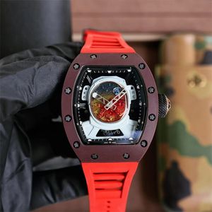 52-05 Luxury Classic Watch for Men Luxury Watch Mens Watches Manual Mechanical Movement Gummi Strap Fashion Wristwatches Relojes Montre de Luxe