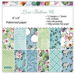 Wrap regalo 12pc Love Flower Paftened Pack Pack di sfondo artigianale fatto a mano