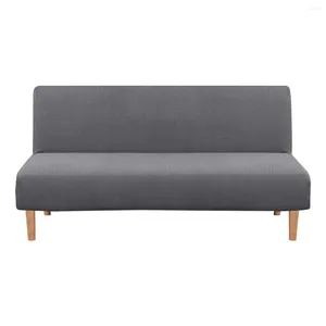 Chaves de cadeira com lã de lã Polar sem braço sofá -cama Tampa de cor sólida e elástico dobrável sem apoio de braço Banco de decoração de móveis