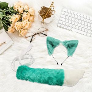 Party Supplies Faux Fur Ears And Tail Set Lovely Ear Headband Anime Dress Up For Graduation Ceremony Kids Adults Stage Show Holiday