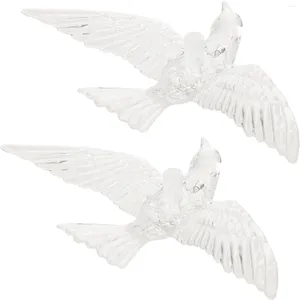 Dekorative Figuren 2pcs Acryl Hummingbird Deckenhänge ornamente transparentes Dekor