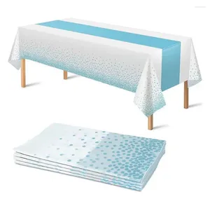 Table Cloth Rectangle Tablecloth Oil-proof Waterproof Disposable Set For Birthday Wedding Party Decorations Shape Round