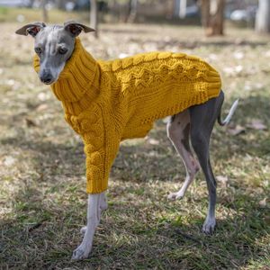 Dog Apparel Pet Clothes Italian Little Lingti Whitbit Bellington Winter High Collar Warm Sweater Small Doberman