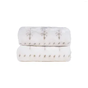 Decken Kunstpelzwurf Decke Beige dick und warm für Winter Fuzzy Elegant Fluffy Decoration Sofa