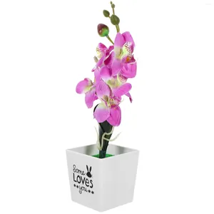 Fiori decorativi decorazioni da tavolo da fiori in vaso falsa pianta di plastica artificiale falsa bonsai