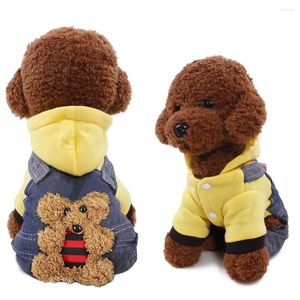 Abbigliamento per cani orsacchiotto Autumn e inverno vestiti per animali domestici Coral Fleece Cuppy Abito trasformato