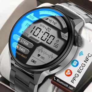 Watches 2022 Yeni NFC Akıllı Saat Erkekleri Bluetooth Call Sport GPS Track Watches Women Voice Assistant Kalp Hızı Android IOS için