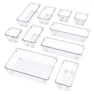 Bottiglie di stoccaggio divisori divisori organizzatori organizzatori e vassoi per scrivania impilabile vassoio per bagno per trucco