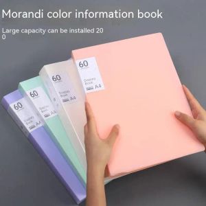 Bag 40/100pages A4 Transparency Booklet Desk Organizer File Folder Binder For Students Stationery Organizer Office Supplies