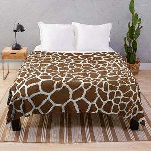 Cobertores girafa impressão arremesso de manta de pelúcia