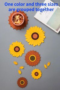 Tavolo tavolo PVC Porta di girasole per pentole anti-slip Coasters Tabella tavolino tampone Resistente alla pentola di tre dimensioni