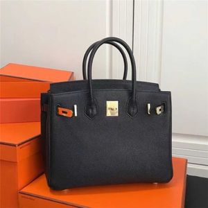 High Definition Leder Designer Bag Home Bag Litchi Muster Echtes Ledertasche Damen Togo Top Layer Cowhide Mode tragbare Hochzeitstasche