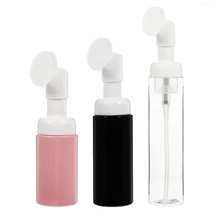 Storage Bottles 3 Pcs Bottled Foaming Dispenser Brush Head Paozi Portable Plastic Pet Sub Convenient