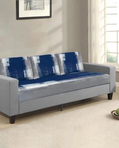 Stol täcker abstrakt oljemålning textur blå grå säte kudde täcke soffa skydds stretch tvättbara avtagbara slipcovers