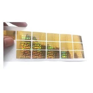 Sticker 25x15mm 3D Hologram Security Adhesive Sticker Label Printing Custom