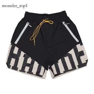 Rhude Men Krótkie projektanty gimnastyczne szorty Rude Shorts Man Hip-Hop wzorzyste pięć punktów szorty biegowe Sport Sport Szybkie suche szorty pływackie Rhude Shorts Luksusowe spodenki 7332