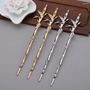 Hair Clips Bamboo Shaped Metal Hairpins Chinese Sticks Girls Hanfu Party Accessories Vintage Bun Forks Chopsticks Jewelry