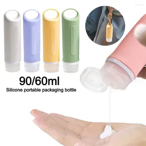 Storage Bottles Squeeze Silicone Refillable Portable Large Capacity With Hole Shampoo Sub-Bottling 60/90ML Lotion Container Travel
