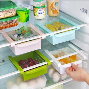 Kök lagring kreativ justerbar kylskåp hem arrangör mat container kylskåp lådor utdragbara hyllverktyg