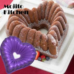 Baking Moulds 1pc Love Heart Shape Cake Mold Silicone Freezing And Pastry Molds Mousse Bread Mould Bakeware DIY Non-Stick Pan