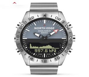 Men Dive Sports Digital Watch Mens Watchs Army Military Luxury Full Steel Business Impossibile 200m Altimeter Compass North Edge2553539