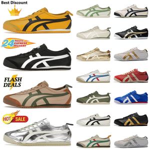 Onitsukass tiger messico 66 maschile scarpe da corsa allenatore dell'esercito uomo sneaker in pelle scarpe da design blu scuro gum vela verde allenatori da donna beige da donna scarpe di spedizione gratuite