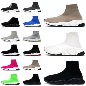 free shipping shoes men women designer sock shoes vintage 17fw sole lace-up neon yellow socks flat trainers runner lace luxurys loafers trainers casual