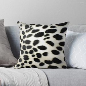 Pillow Dalmation Fur Texture Black And White Throw Cases Elastic Cover For Sofa
