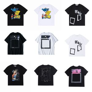 2024 Summer Designer Fashion Offes T-shirt męskie koszulki damskie Tops Man Casual Street Graffiti Shirt Bluza Offss Whites Men S T-shirts Black Red Green