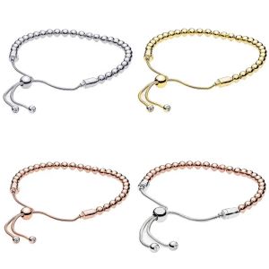 Bangles Original Rose Gold Sier Moments Beads Slint Clasp Bracelet Bracelet Fit Bangle стерлинговый шарм ювелирные изделия