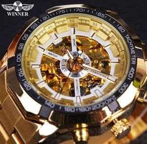 Vencedor Men Skeleton Watches Mechanical Watches Top Luxury Golden Sport Man Assista Moda Casual Design Marca Automatic Watch for Mens Male2046587