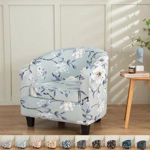 Chair Covers Floral Prints Single Armchair Cover Relax Spandex Seater Tub Club Couch Slipcover For Living Room Sofa Protector