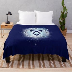 Blankets The Shadow Runes Throw Blanket Bed Plaid For Sofa Thin Summer Beddings