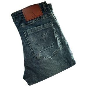 Neue Designerin Damen Jeans Herren Jeans Herbst Winter Männer Slim Fit European American VV High -End -Marke Straight Hosen Männer Mode Slim Motorrad Moto Biker Denim L Hosen