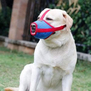 Dog Apparel Soft Breathable Puppy Face Cover Safety Bite Resistant Mouth Muzzle Practical Adjustable Pet Bark Stopper