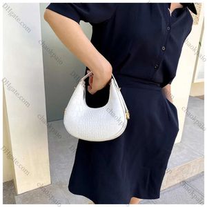 2024 Kvinnor Luxury Underarm Bag Half Moon Justerbar band Hobo Bag Fashion Design Solid Color Pu Leather Shoulder Bags (8910)