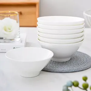 Bowls Jingdezhen Ceramic Bowl Set Pure White Bone Porcelain Noodle Simple Chinese Health And Safety Tableware