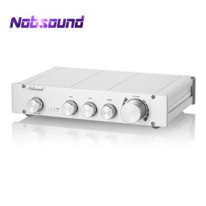 Amplifier Nobsound HIFI 2.0チャンネルステレオオーディオプリアンプ3wayクラスAデジタルプリアンプトレブル/ミッド/ベースコントロール