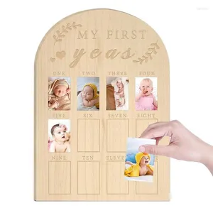 Frames Minimalist Toddler First Year Keepsake Po Moments Display Wood Board Frame Milestone