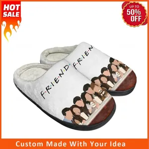 Slippers Friends Printing Home Cotton Custom Mens Womens Sandals Bedroom Plush Indoor Keep Warm Shoes Thermal Slipper