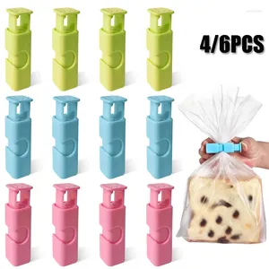 Storage Bags 4/6PCS Home-appliance Sealing Clip Food Preservation Bag Snack Fresh Seal Clips Clamp Kitchen