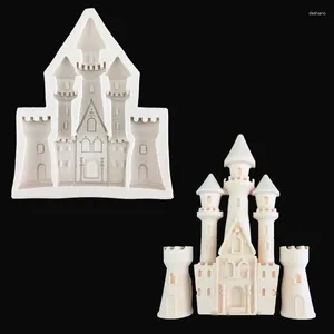 Stampi da forno a forma di castello silicone fondente stampante cucina decorazione dessert stampo cioccola