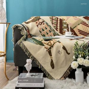 Decken Aggcua Boho werfen Sie Decke für Bettbettbedeckung Doppel -Stricksofa Handtuch Jacquard Nordic Tapestry Teppich Matte XT120