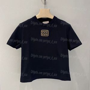 手紙の女性Tシャツトップクロップドデザイナー半袖ラウンドネックティーラグジュアリーサマーカジュアルデイリーブラウスシャツ