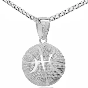 Hängselhalsband Fashion Sports and Leisure tredimensionell basketboll Fotboll Mäns bollhalsband smycken Tillbehör