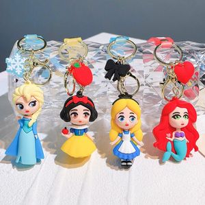 Fashion Princess 3D Keychain ryggsäck prydnad mjuk bilnyckelring gåvor